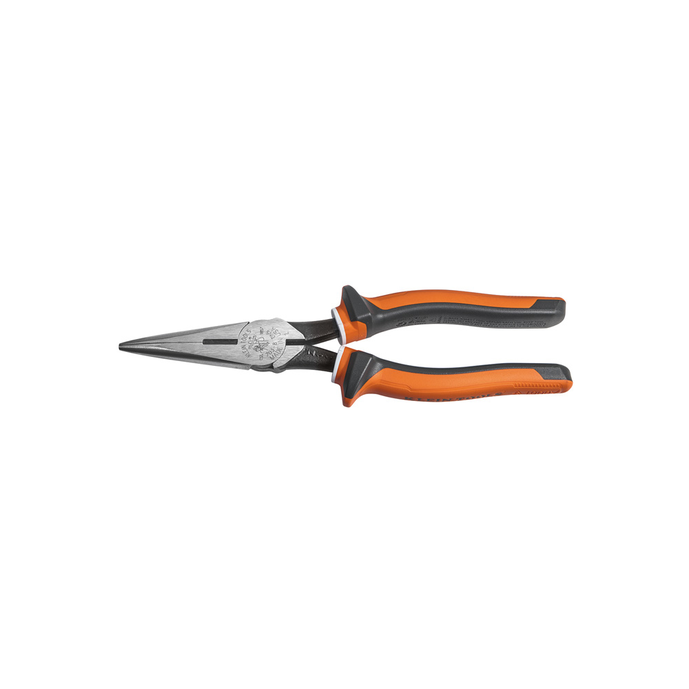 Klein Long Nose Side Cutter Pliers, 8-in Slim Insulated # 2038EINS