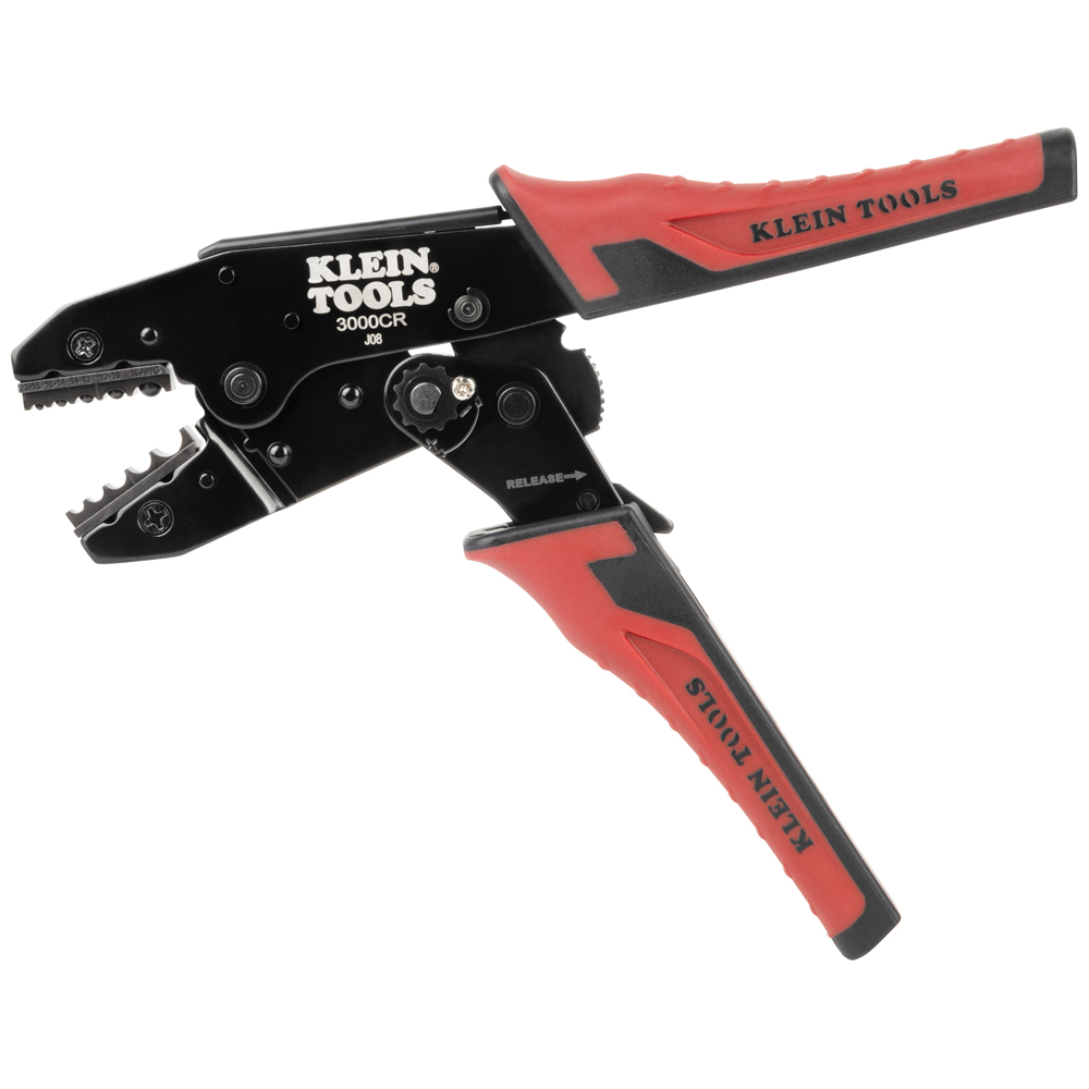 Klein Ratcheting Non-Insulated Terminal Crimper, 10 to 22 AWG Wire # 3006CR