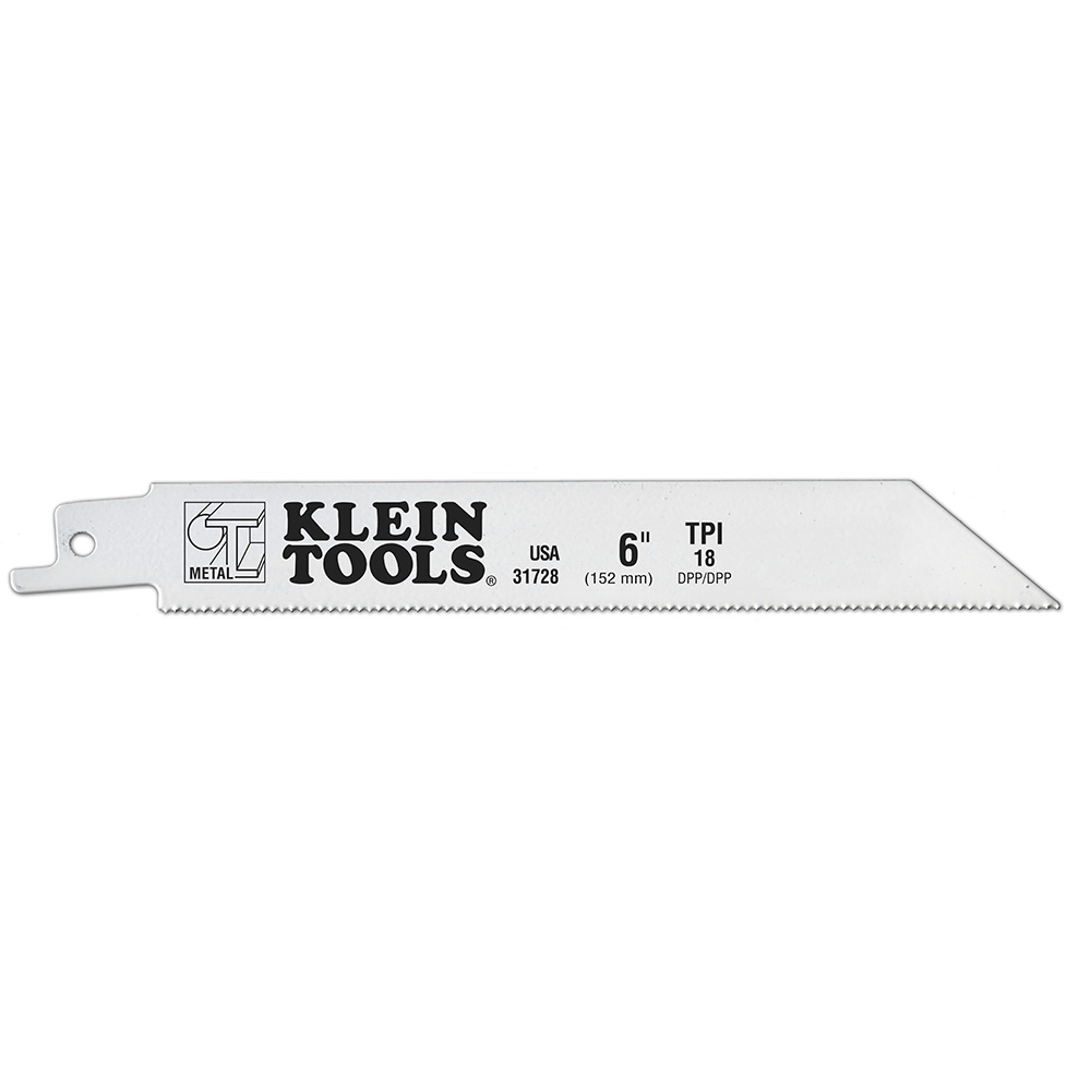 Klein Reciprocating Saw Blades, 18 Tpi, 6-Inch, 5-Pack # 31728