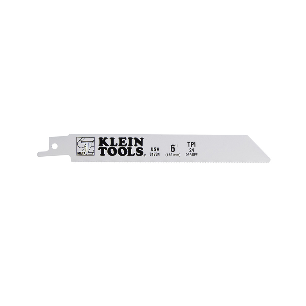 Klein Reciprocating Saw Blades, 24 Tpi, 6-Inch, 5-Pack # 31734