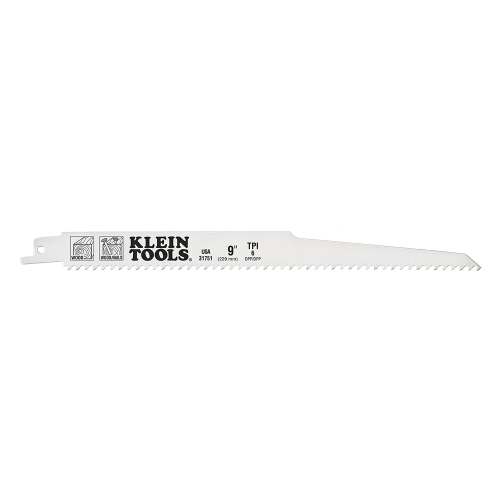 Klein Reciprocating Saw Blades, 6 Tpi, 9-Inch, 5-Pack # 31751