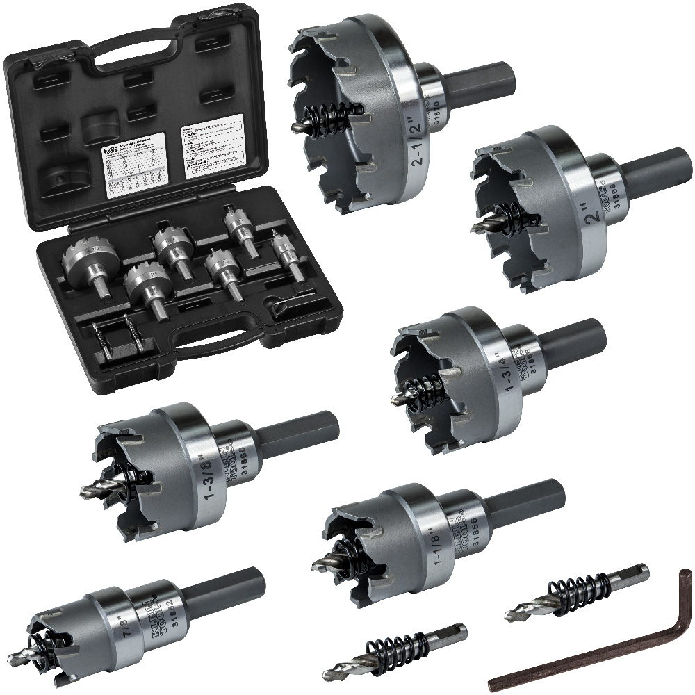 Klein Hole Cutter Kit, Master Electrician Hole Cutter, 8-Piece # 31873