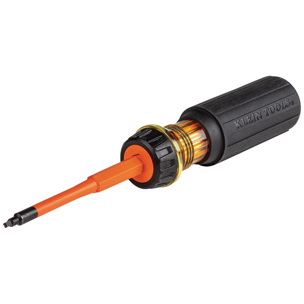 Klein Flip-Blade Insulated Screwdriver, 2-in-1, Square Bit #1 and #2 # 32287