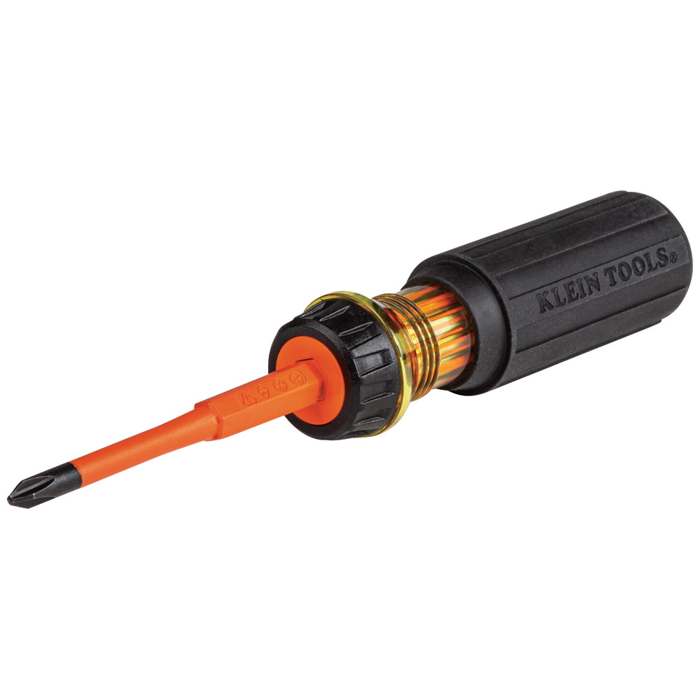 Klein Flip-Blade Insulated Screwdriver, 2-IN1, PH Bit #2, Sl Bit 1/4-Inch # 32293