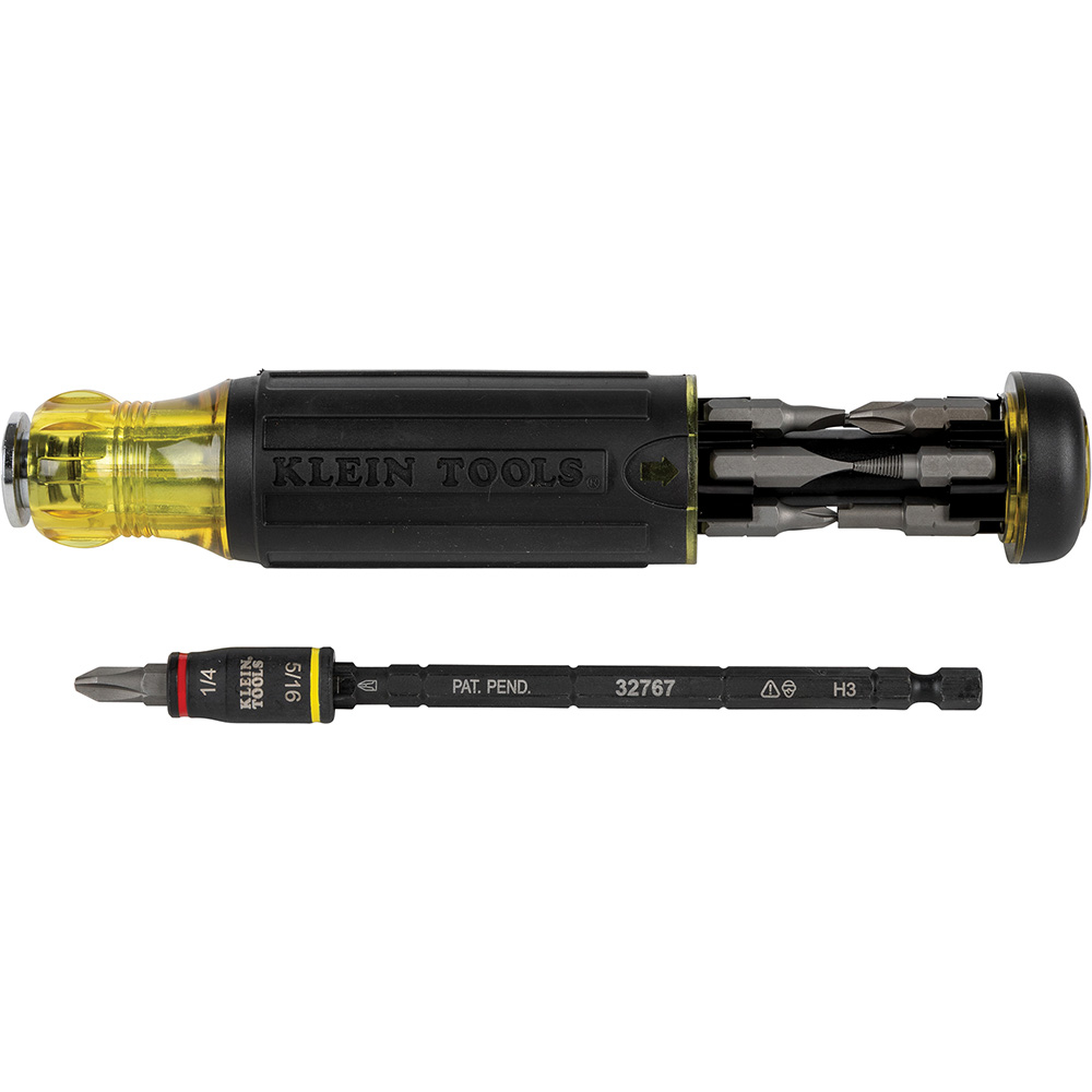 Klein 14-in-1 HVAC Adjustable-Length Impact Screwdriver with Flip Socket # 32304