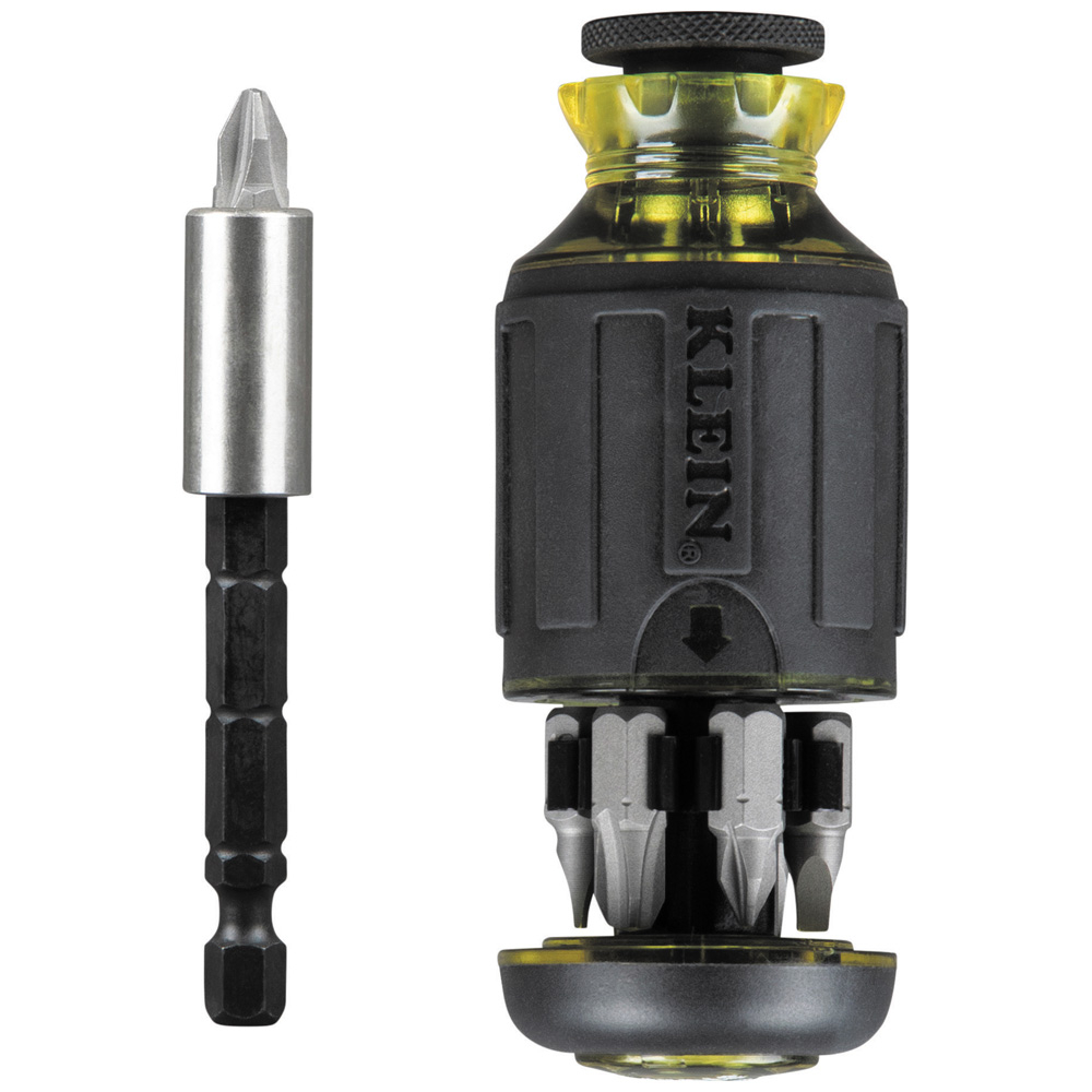 Klein 8-in-1 Multi-Bit Adjustable Length Stubby Screwdriver # 32308