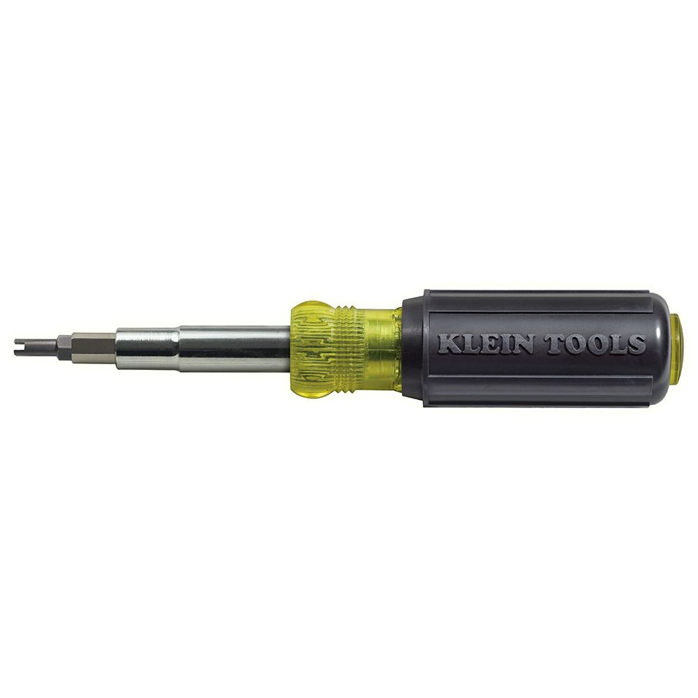 Klein Multi-Bit Screwdriver / Nut Driver, 11-in-1, PH, Sl, Sq, Schrader Bits # 32527