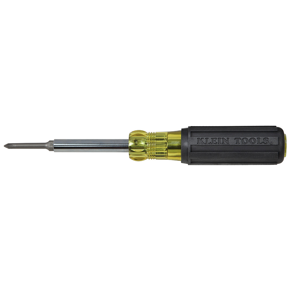 Klein Multi-Bit Screwdriver / Nut Driver, 6-in-1, Extended Reach, PH, Sl # 32559