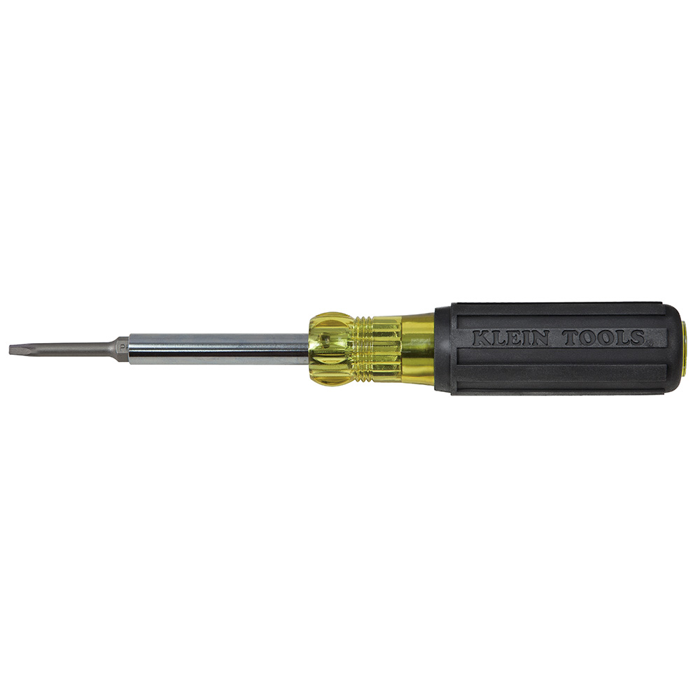 Klein Multi-Bit Screwdriver / Nut Driver, 6-in-1, Extended Reach, PH, Sl, Sq # 32560