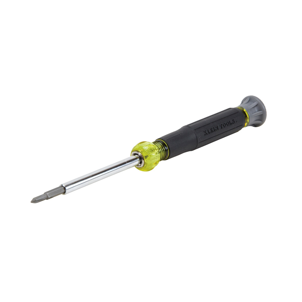 Klein Multi-Bit Electronics Screwdriver, 4-in-1, Phillips, Slotted Bits # 32581
