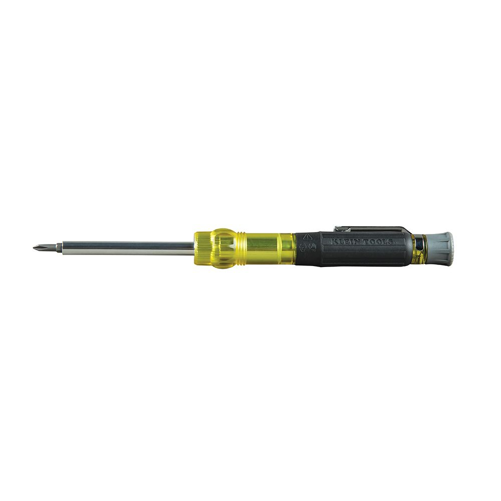 Klein HVAC Pocket Screwdriver, 3-in-1, Phillips, Slotted, Schrader Bits # 32613