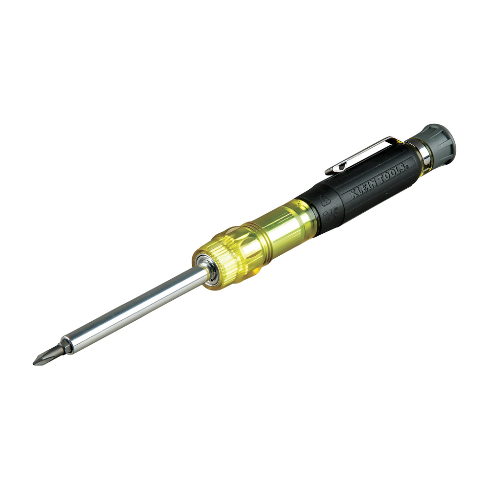 Klein Multi-Bit Electronics Pocket Screwdriver, 4-in-1, PH, Sl Bits # 32614