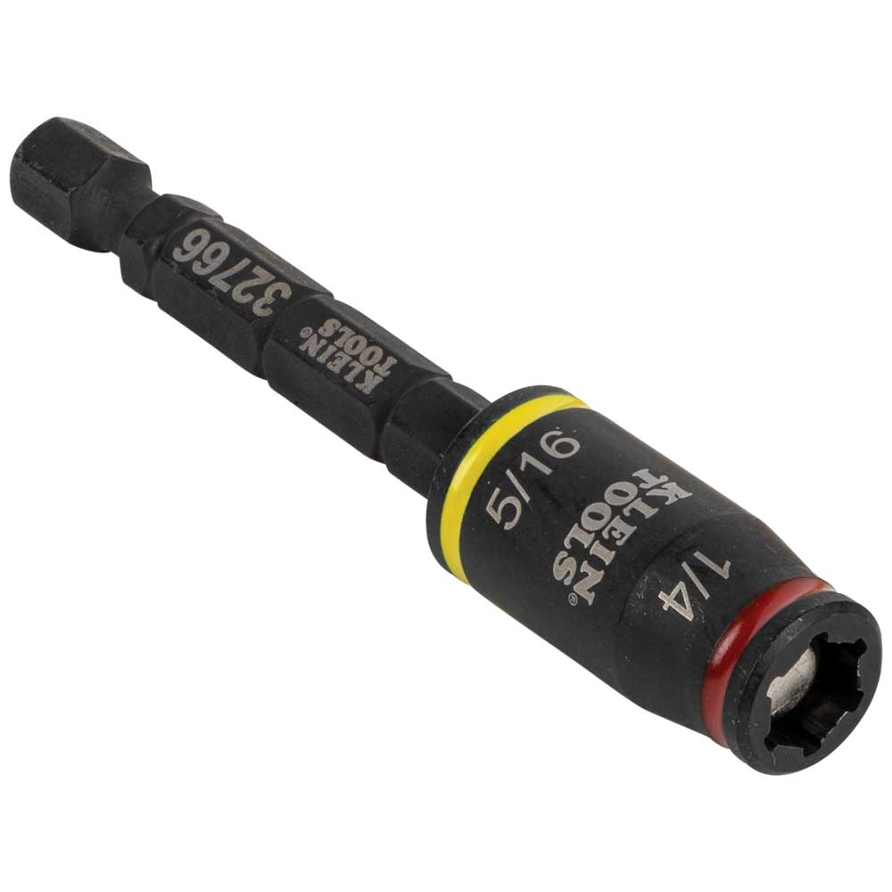 Klein 3-in-1 Impact Flip Socket, 1/4-Inch, 5/16-Inch, 3-Inch Length # 32766