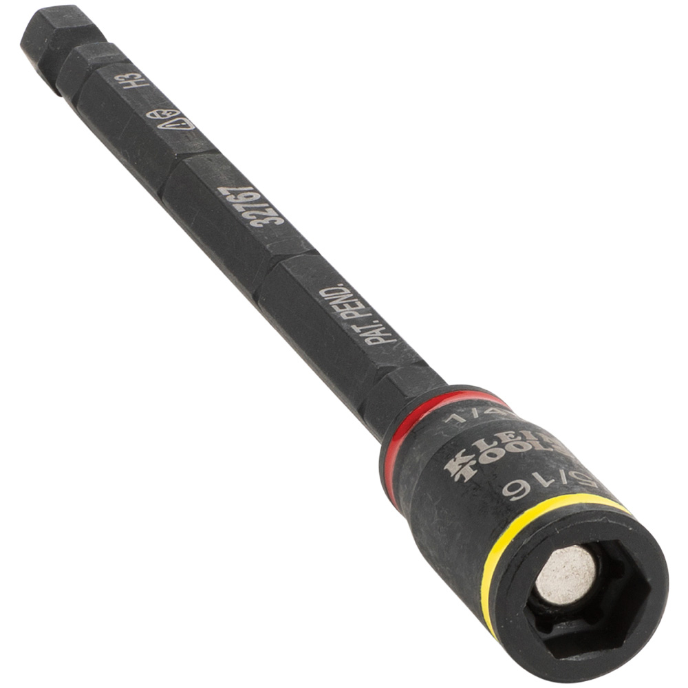 Klein 3-in-1 Impact Flip Socket, 1/4-Inch, 5/16-Inch, 5-Inch Length # 32767