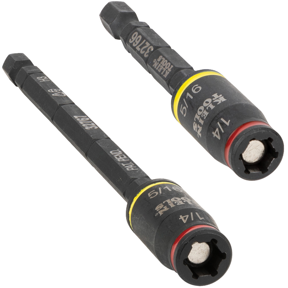 Klein 3-in-1 Impact Flip Socket Set, 1/4-Inch, 5/16-Inch, 2-Piece # 32768