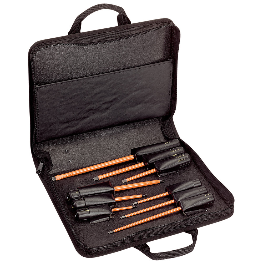 Klein Screwdriver Set, 1000V Insulated Slotted and Phillips, 9-Piece # 33528