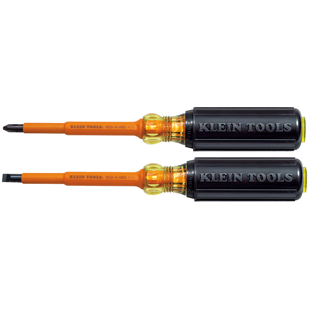 Klein Screwdriver Set, 1000V Insulated Slotted and Phillips, 2-Piece # 33532-INS