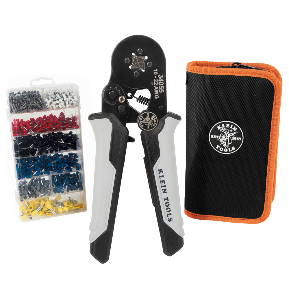 Klein Ratcheting Ferrule Square Crimper Set # 34060