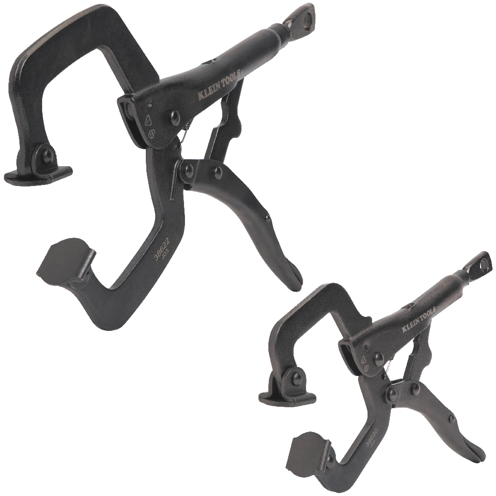 Klein C-Clamp Locking Pliers with Swivel Jaws Set, 6- and 11-Inch, 2-Piece # 38662