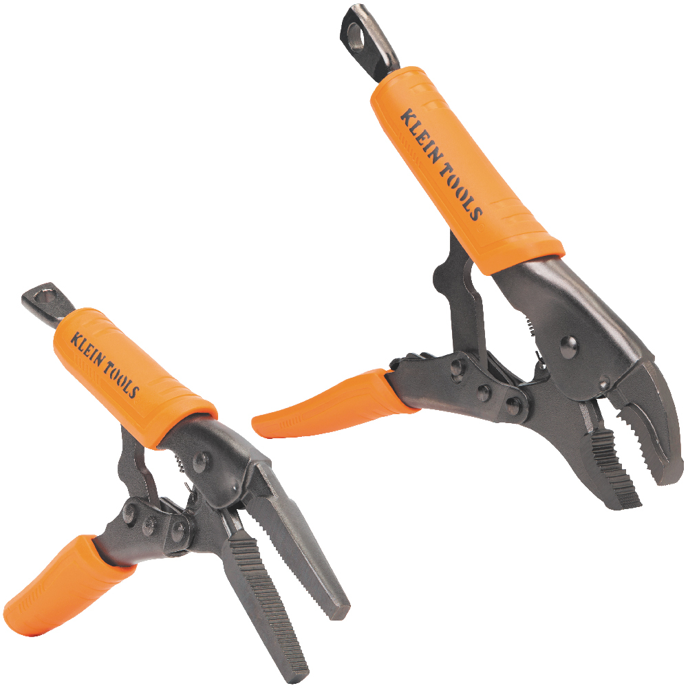 Klein Locking Pliers Set, Curved Jaw 10-Inch, Long Nose 6-Inch, 2-Piece # 38663