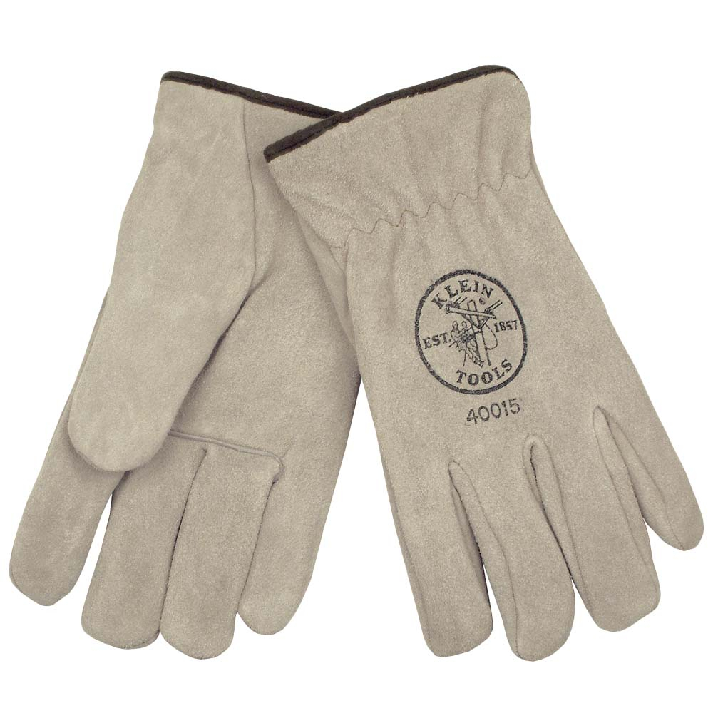 Klein Lined Drivers Gloves, Suede Cowhide, x-Large # 40015