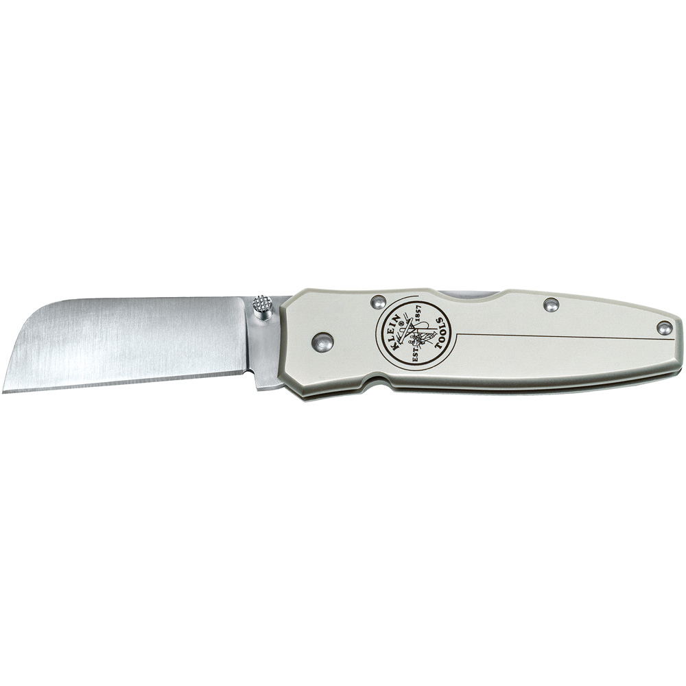 Klein Lightweight Lockback Knife 2-1/2-Inch Coping Blade, Silver Handle # 44007