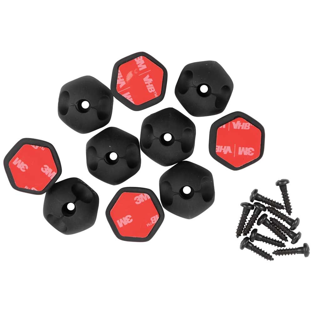 Klein Self-Adhesive Cable Mounting Clips, 1 Slot (10-Pack) # 450-400