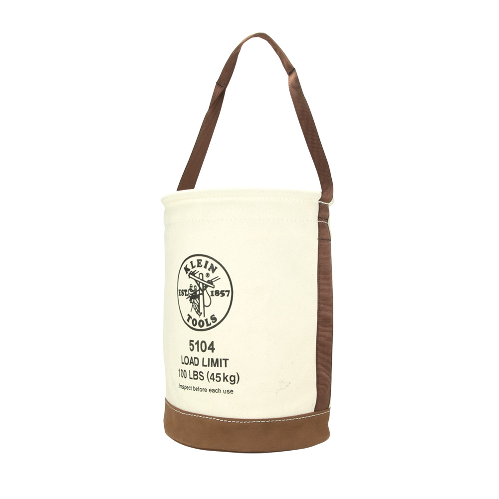 Klein Canvas Bucket with Leather Bottom, 12-Inch # 5104