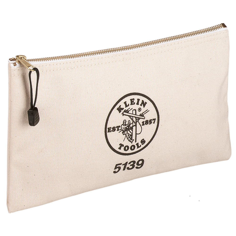 Klein Zipper Bag, Canvas Tool Pouch to 12.5 x 7 x 0.7 -Inch # 5139