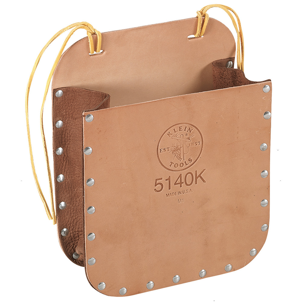 Klein Leather Tool Bag with Strap, 9 x 7 x 3.25-Inch # 5140K