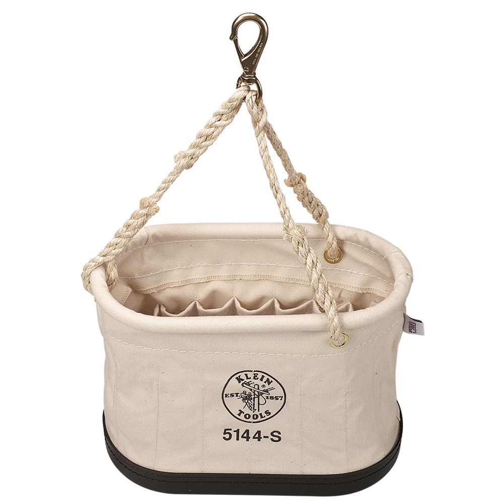 Klein Canvas Bucket, 15-Pocket Oval Bucket with Swivel Snap # 5144S