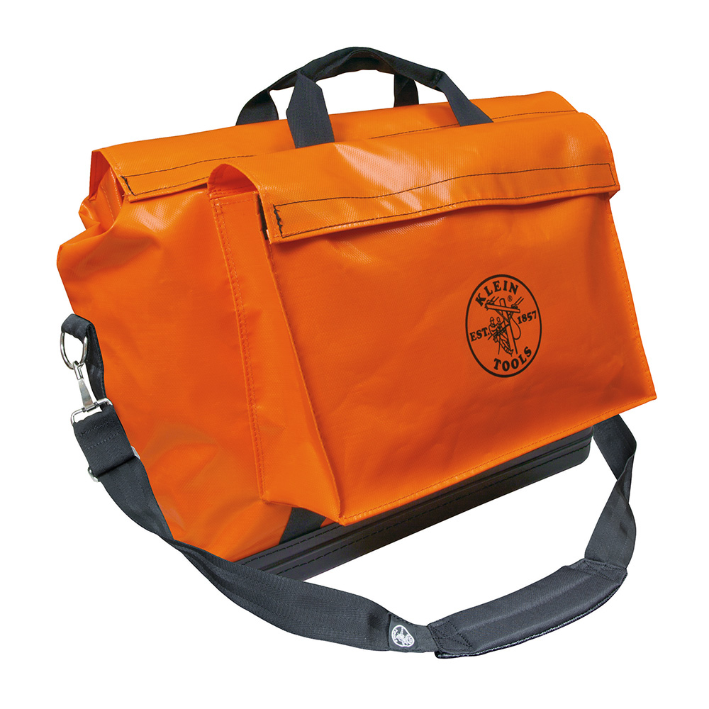 Klein Tool Bag, Vinyl Equipment Bag, Orange, Large # 5181ORA