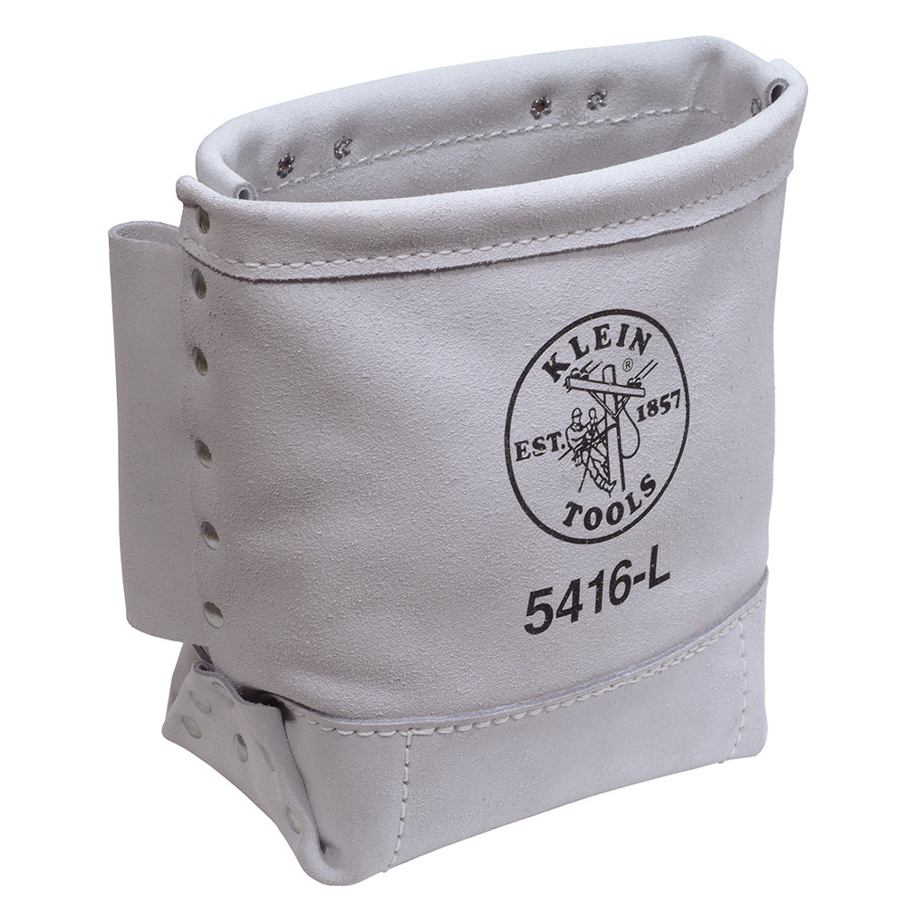 Klein Tool Bag, Bull-Pin and Bolt Bag, Tunnel Loop, Leather, 5 x 10 x 9-Inch # 5416L