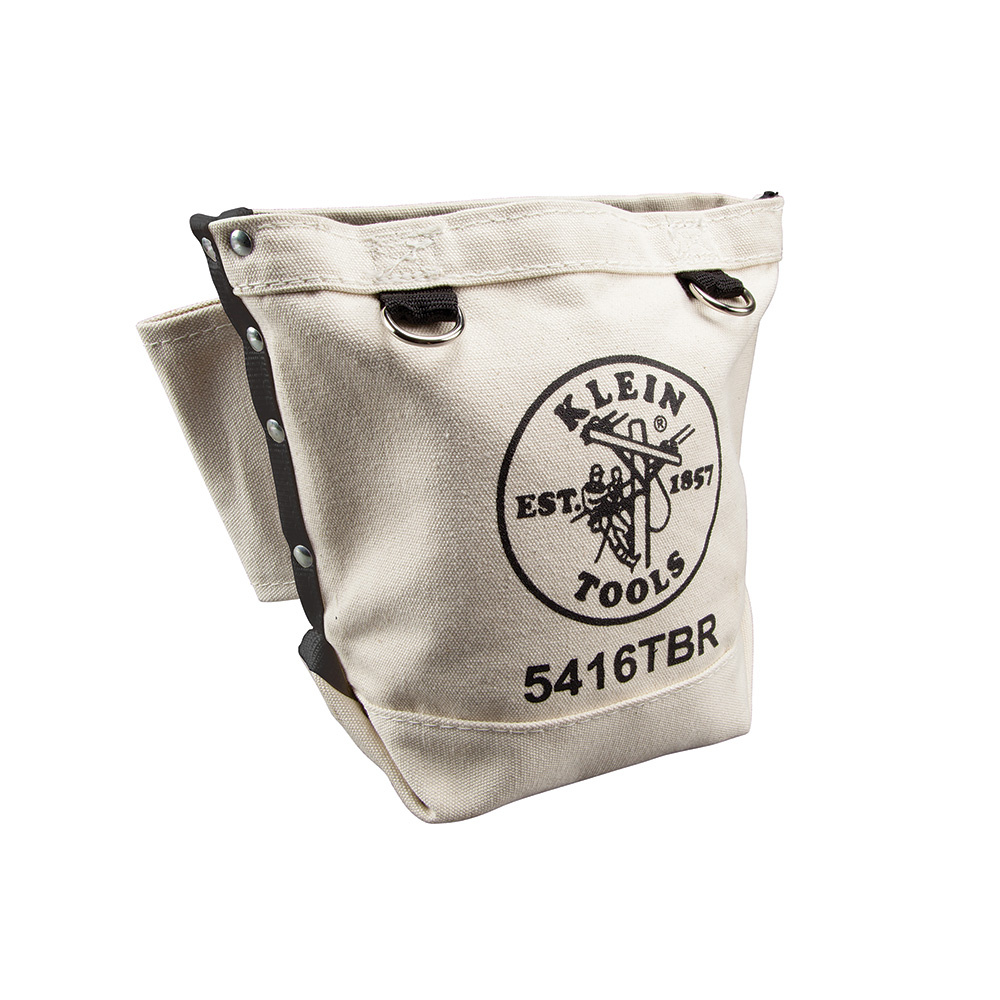 Klein Tool Pouch, Bolt Retention Pouch, Canvas, Tunnel Connect, 5x10x9-Inch # 5416TBR