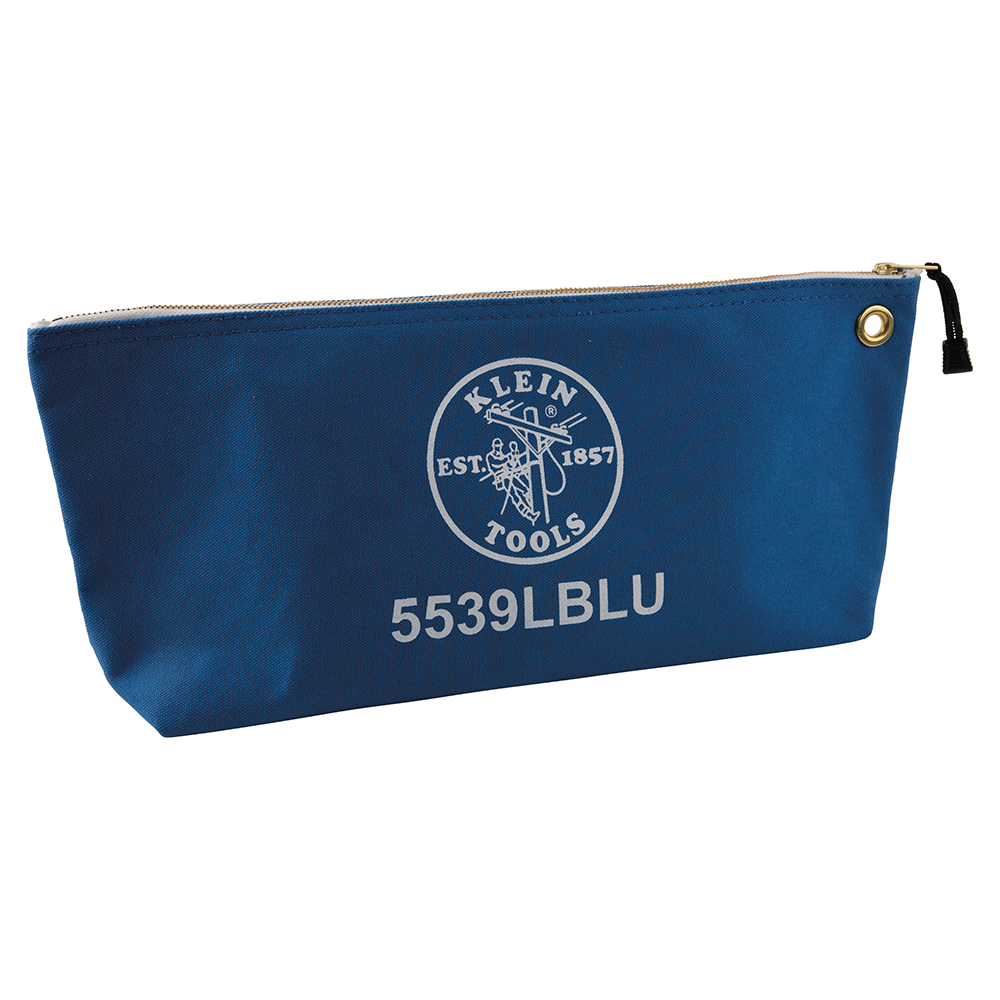 Klein Zipper Bag, Large Canvas Tool Pouch, 18-Inch, Blue # 5539LBLU