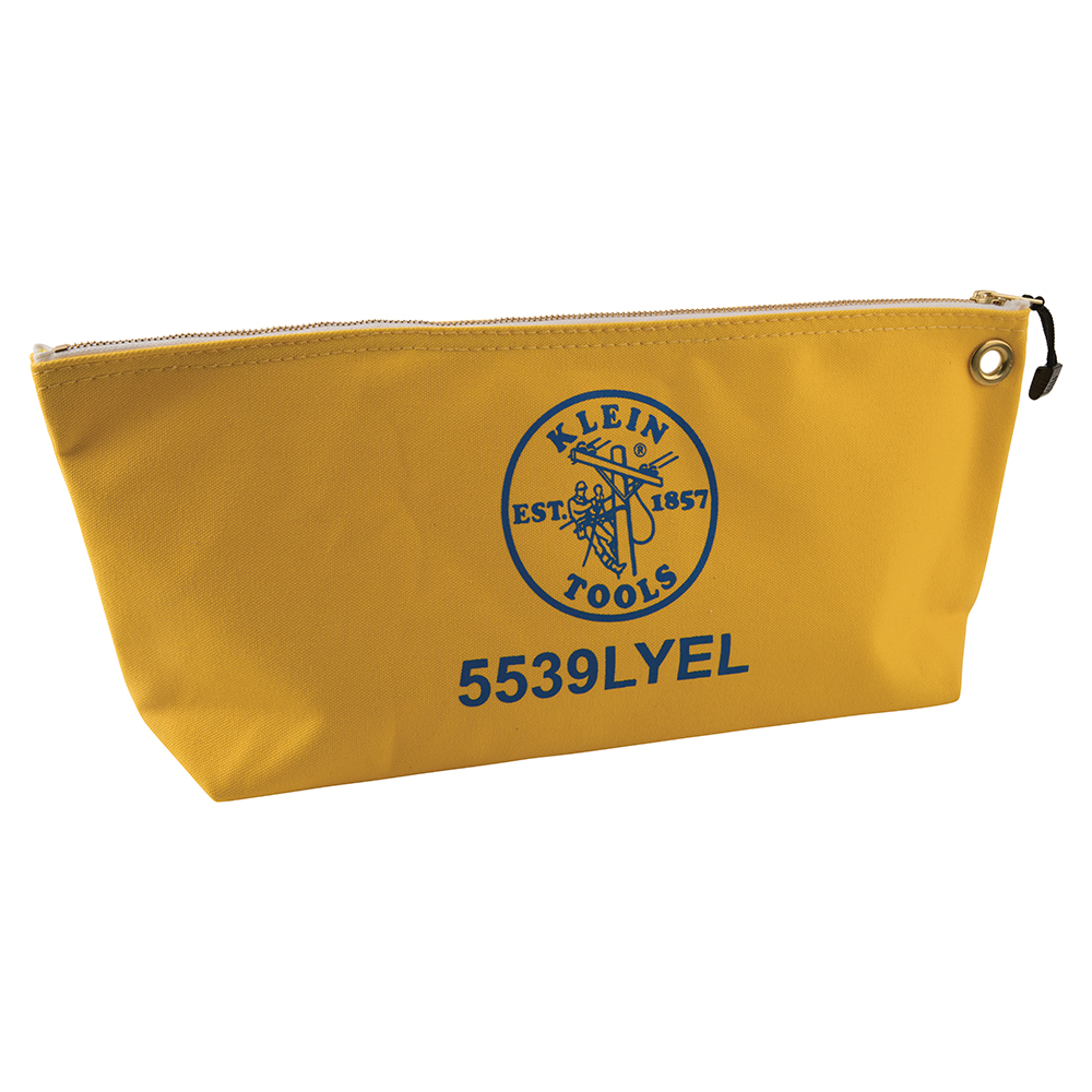Klein Zipper Bag, Large Canvas Tool Pouch, 18-Inch, Yellow # 5539LYEL