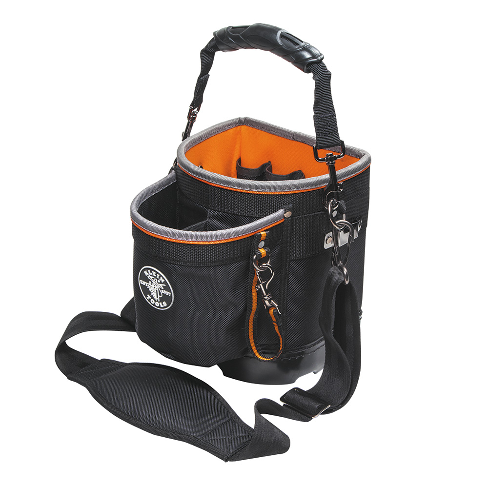 Klein Tool Bag, Tradesman Pro Shoulder Pouch, 14 Pockets, 10-Inch # 55419SP-14