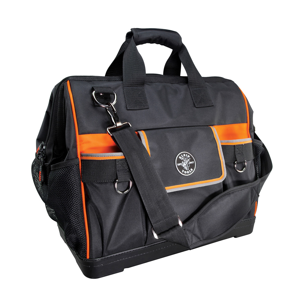 Klein Tool Bag, Tradesman Pro Wide-Open Tool Bag, 42 Pockets, 16-Inch # 55469