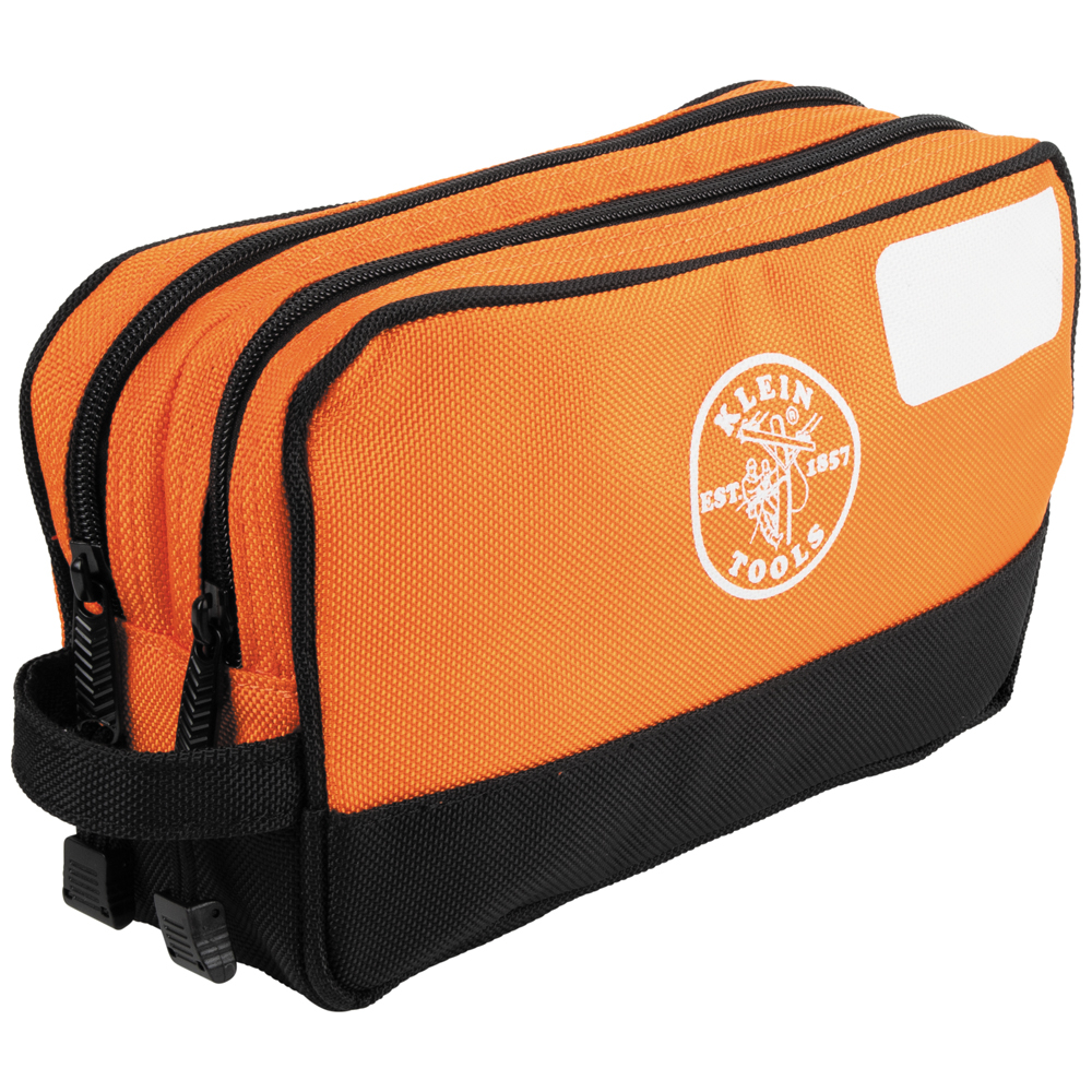 Klein Double Zipper Bag, 10 x 6-Inch, Orange # 55582