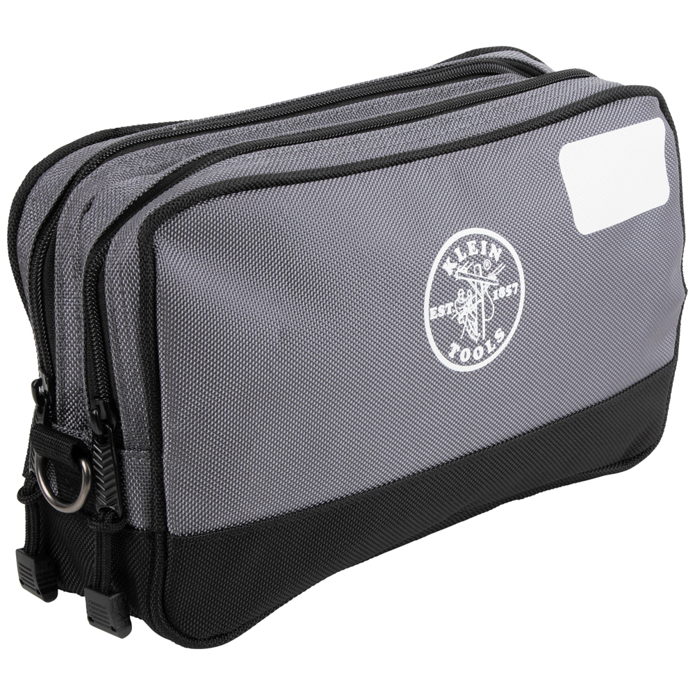 Klein Double Zipper Bag, 12 x 7-Inch, Gray # 55583
