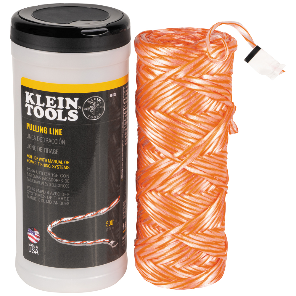 Klein Poly Pull Line with Orange Tracer 500-Feet # 56108