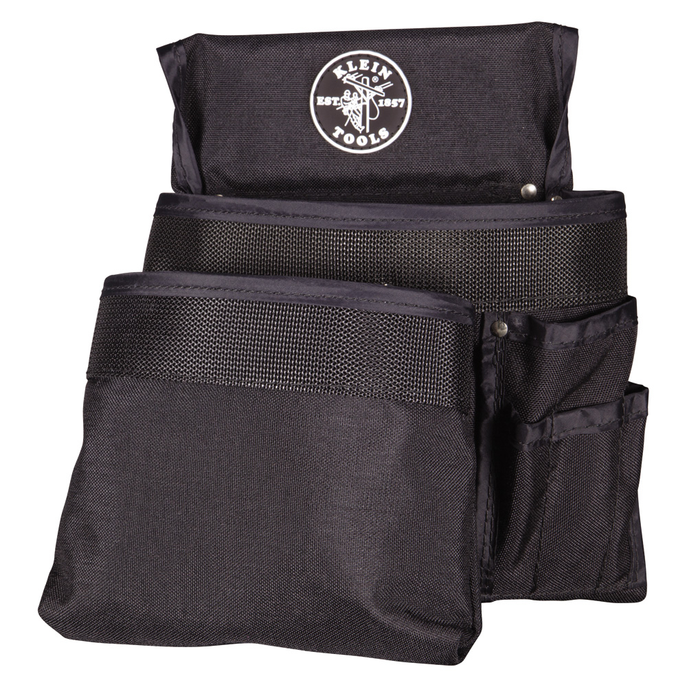 Klein Tool Pouch, PowerLine Series 8-Pocket Tool Pouch, Black Nylon # 5701