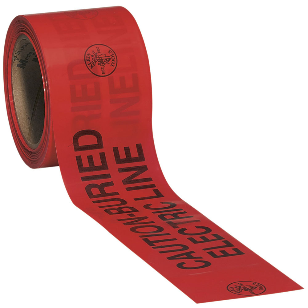 Klein Caution Tape, Barricade, Caution-Buried Electric Line, Red, 1000-Foot # 58003