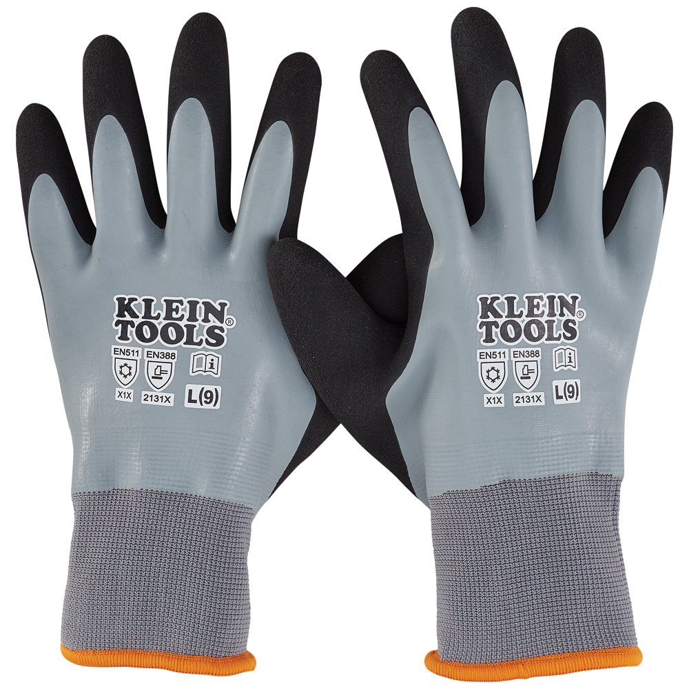 Klein Thermal Dipped Gloves, Large # 60389
