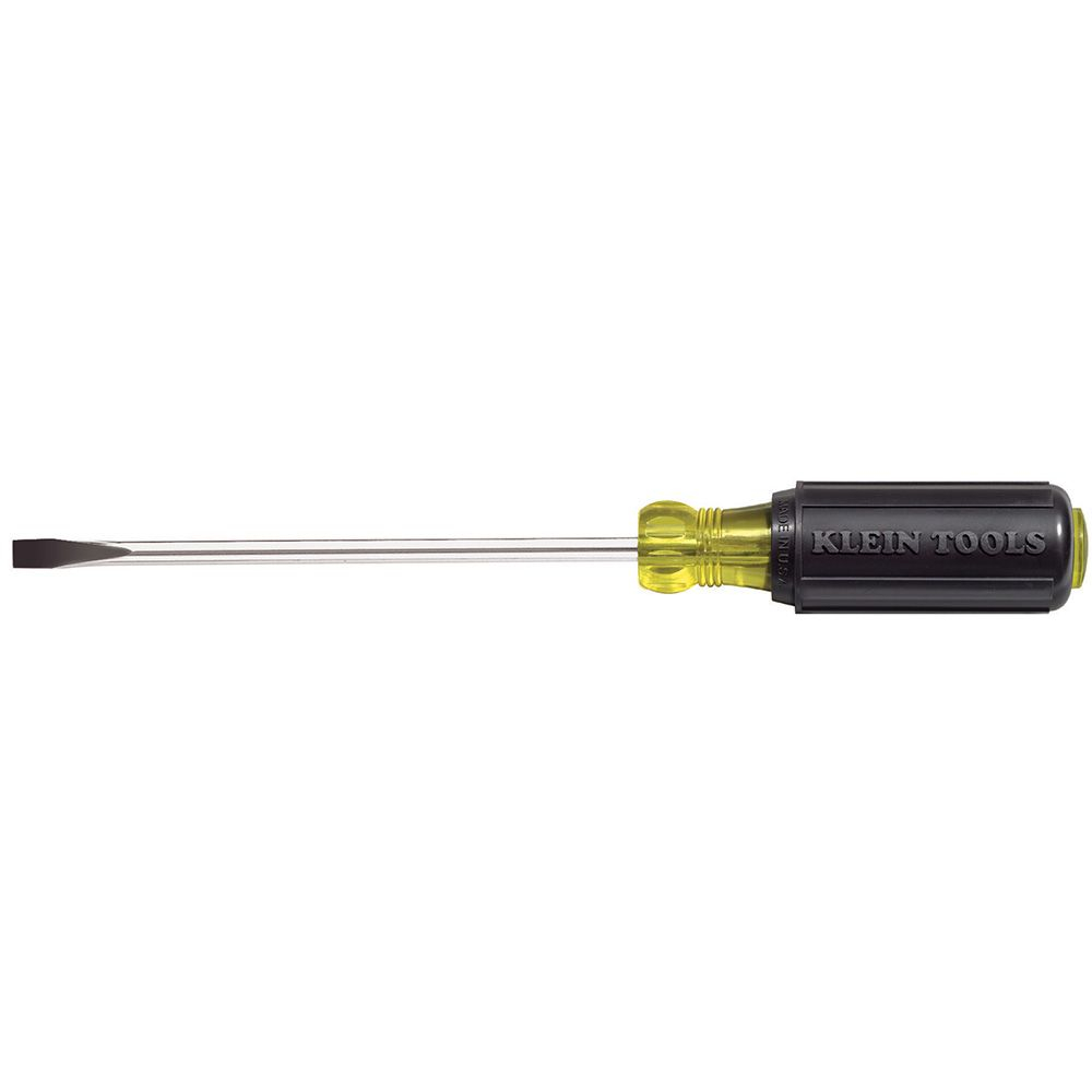 Klein 1/4-Inch Cabinet Screwdriver, Heavy Duty, 6-Inch Round Shank # 605-6