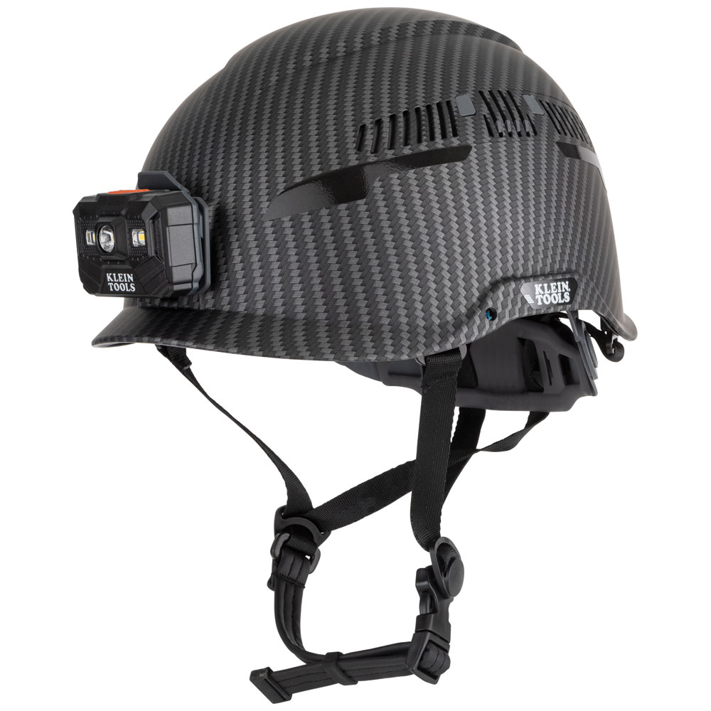 Klein Safety Helmet, Premium KARBN Pattern, Vented, Class C, Headlamp # 60517