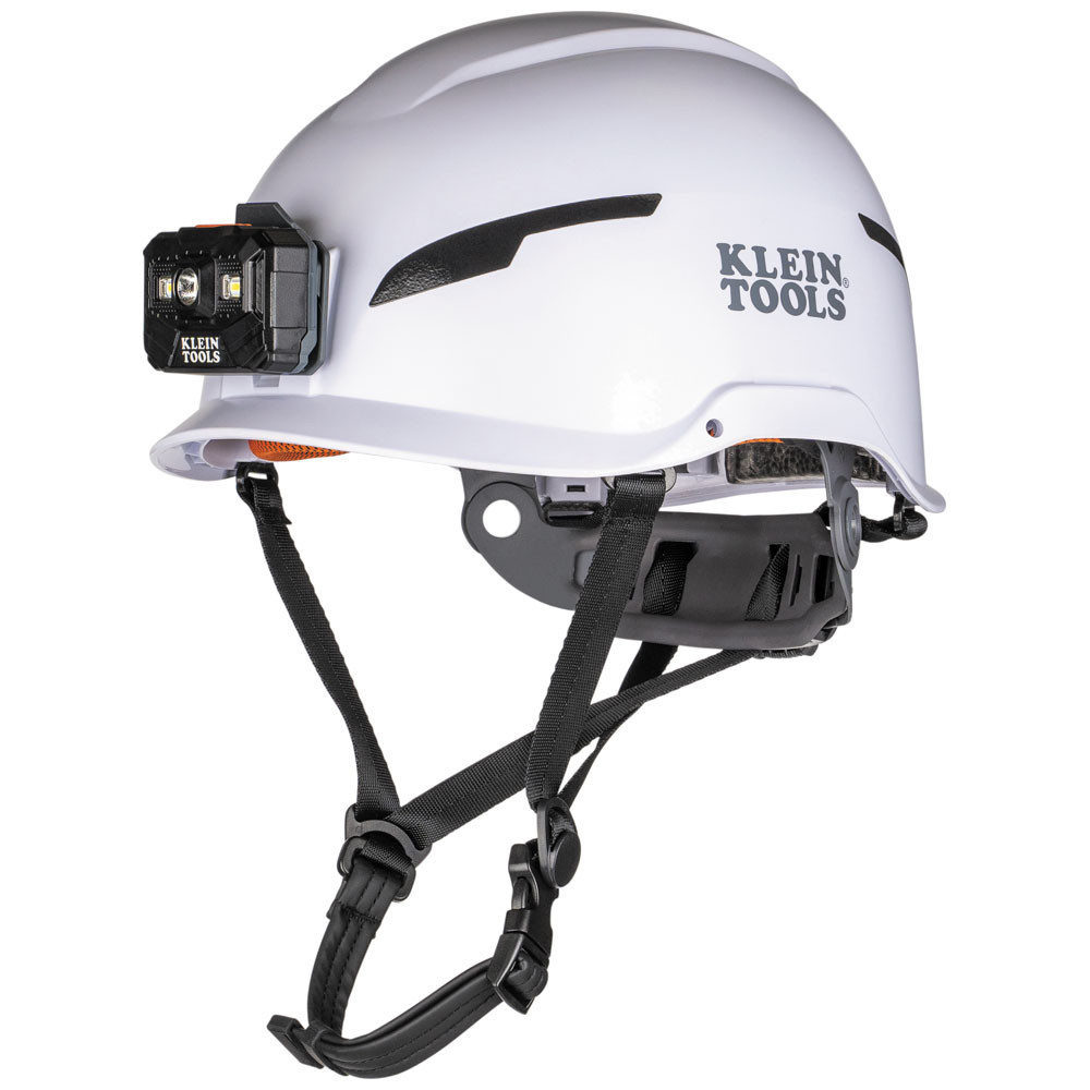 Klein Safety Helmet, Type-2, Non-Vented Class E, with Rechargeable Headlamp # 60525