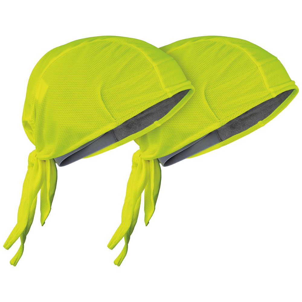 Klein Cooling Bandana, High-Visibility Yellow, 2-Pack # 60546