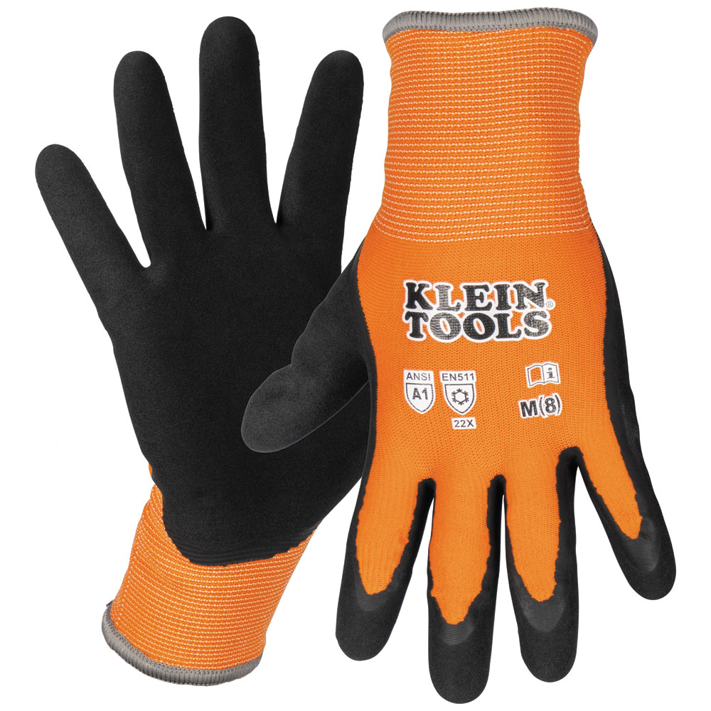 Klein Winter Knit Dipped Gloves, Cut Level A1, Touchscreen, Medium # 60835