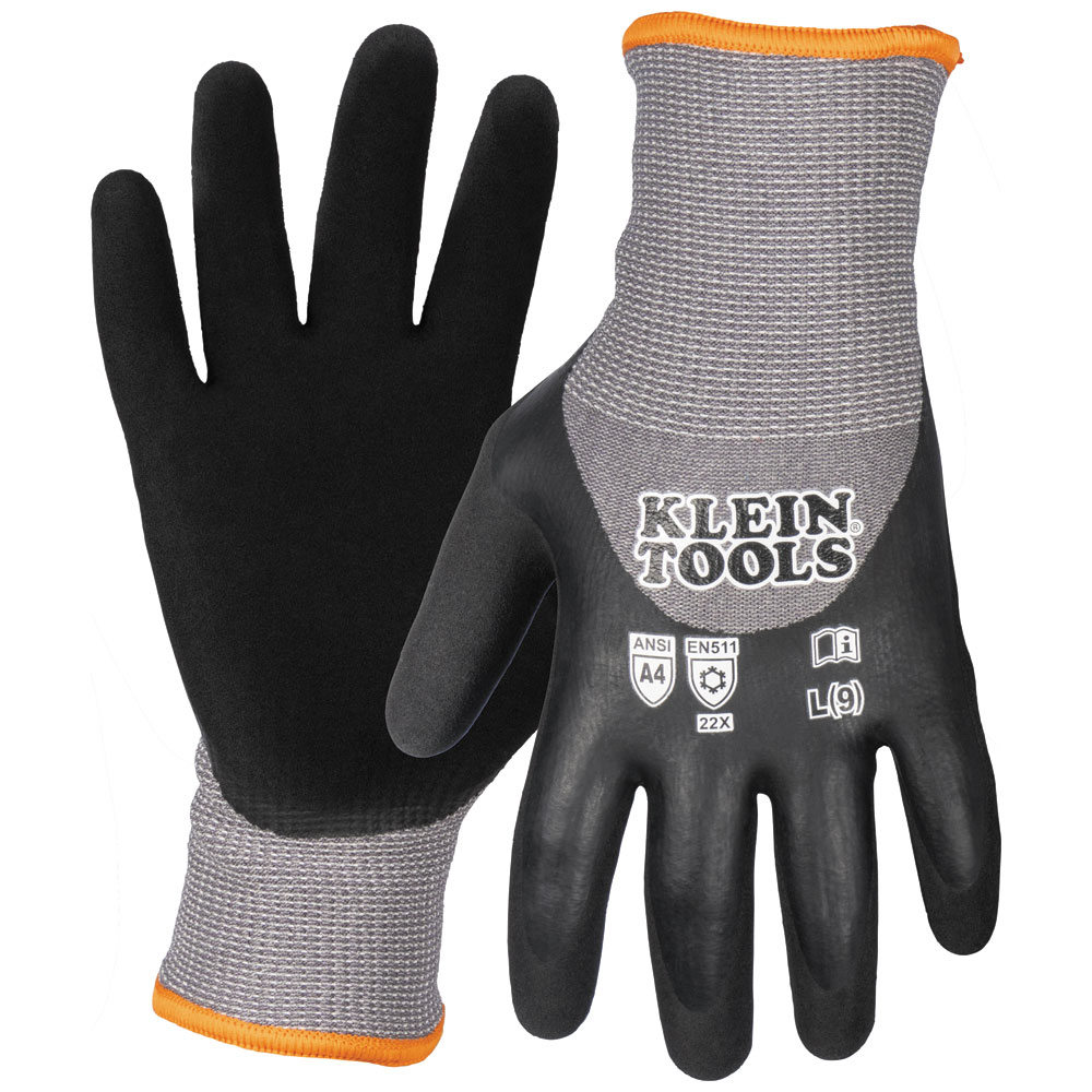 Klein Winter Knit Dipped Gloves, Cut Level A4 Touchscreen, Large # 60839